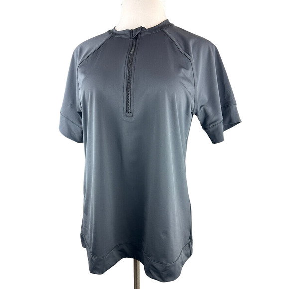 NWT Swim By Cacique Lane Bryant Rashguard Top Quarter Zip SS BLK Plus Size 18/20 - Picture 3 of 11